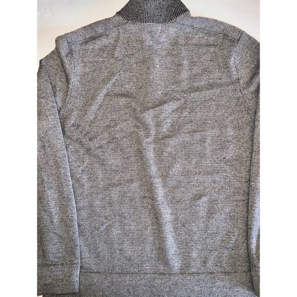 THEORY SWEATER MERINO WOOL 1/4 BUTTON PULLOVER GRAY EXTRA LARGE XL - Picture 3 of 4